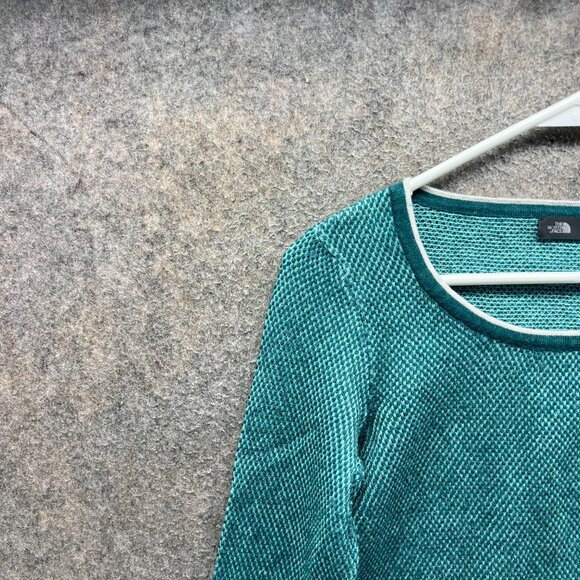 The North Face Pullover Womens Small Blue Pullover Sweatshirt Fleece Cotton - Picture 4 of 11